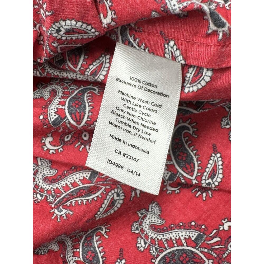 Talbots Womens SZ 12 Paisley Print Long Sleeve‎ Button Down Blouse 100% Cotton - Picture 7 of 9